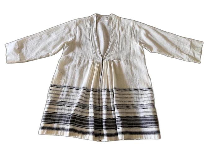 Autre Marque Top ou jaqueta Injiri em algodão cru cru e preto T. 36-38 Fora de branco  ref.1113915