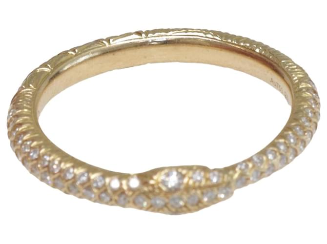 Gucci 18K Gold Ouroboros Diamantschlange Golden Metall  ref.1114018