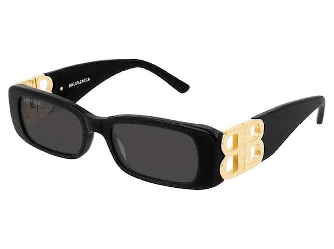 Gafas de sol unisex Balenciaga BB0096S Negro Gold hardware Metal Acetato  ref.1114031