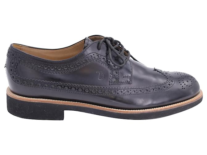 Tod's Lace Up Oxford in Black Leather  ref.1114049