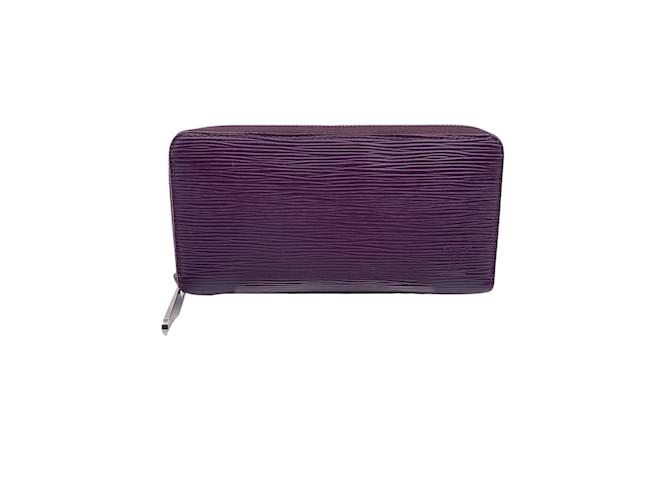 Louis Vuitton Portefeuille continental long Zippy en cuir épi violet  ref.1114074