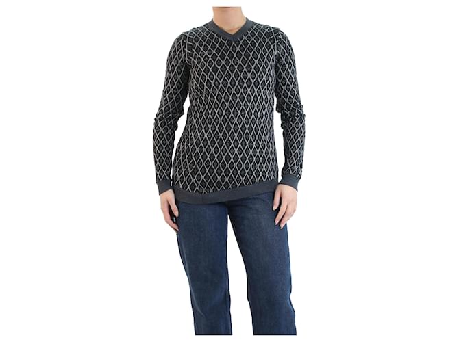 Marni Black metallic knit jumper - size UK 4 Mohair  ref.1114149