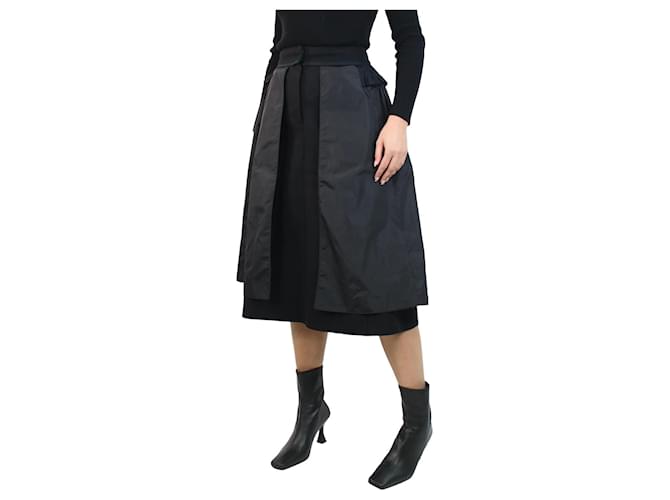 Prada Black nylon patchwork skirt - size UK 8  ref.1114150