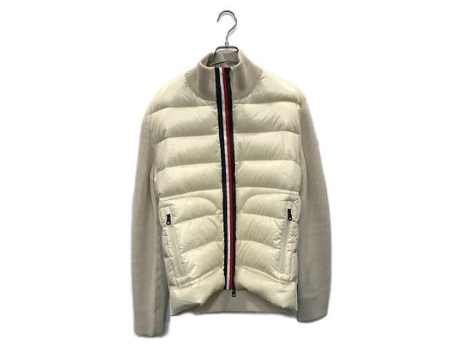 Moncler Strickjacke Beige Wolle Nylon