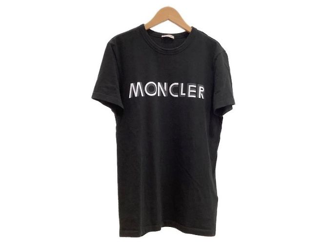 Camiseta Moncler negra de algodón Negro
