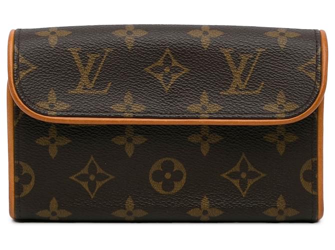 Louis Vuitton Brown Monogram Pochette Florentine Cloth  ref.1114180