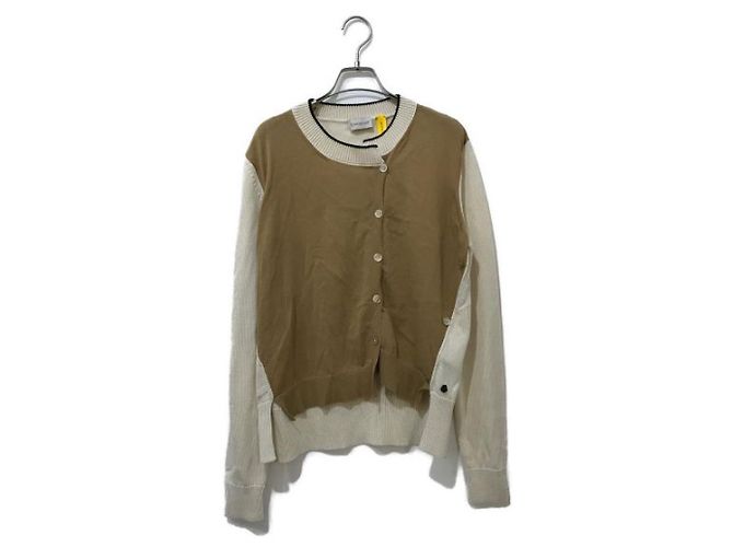 Cardigan Moncler in cotone commutabile nero beige