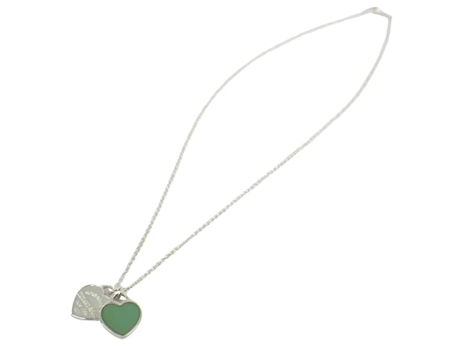 Corazón con placa forrada de Tiffany & Co Plata Plata  ref.1114312