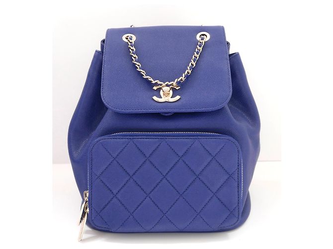Chanel Business Affinity Backpack Blue