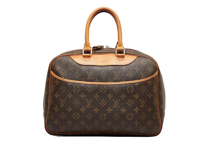 Bolsa Louis Vuitton Monogram Deauville M47270 em couro PVC marrom em muito bom estado Plástico  ref.1114495