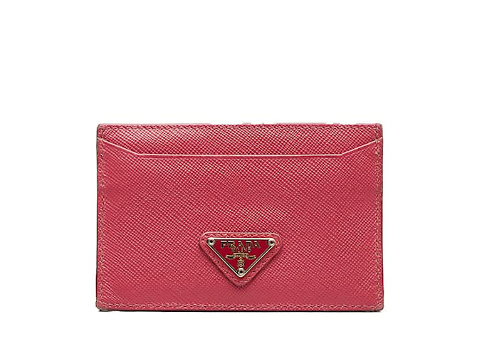 Prada Saffiano Leather Card Case Pink  ref.1114508