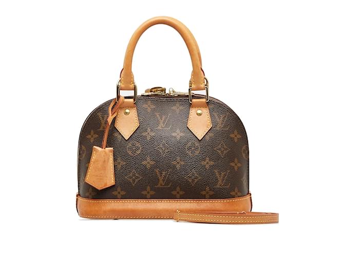 Bolso de mano Louis Vuitton Monogram Alma BB M53152 de cuero PVC marrón en muy buen estado Castaño Plástico  ref.1114512