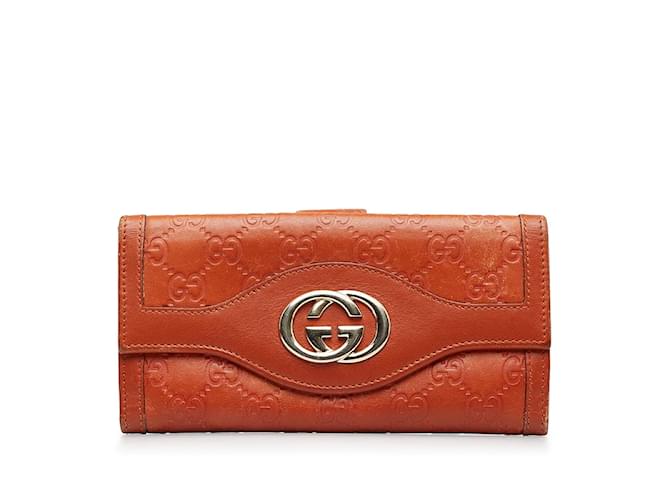 Guccissima Leather Sukey Wallet 282426 Brown  ref.1114526