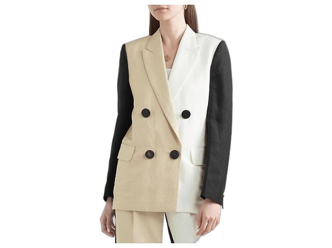 Petar Petrov colourblock linen jacket