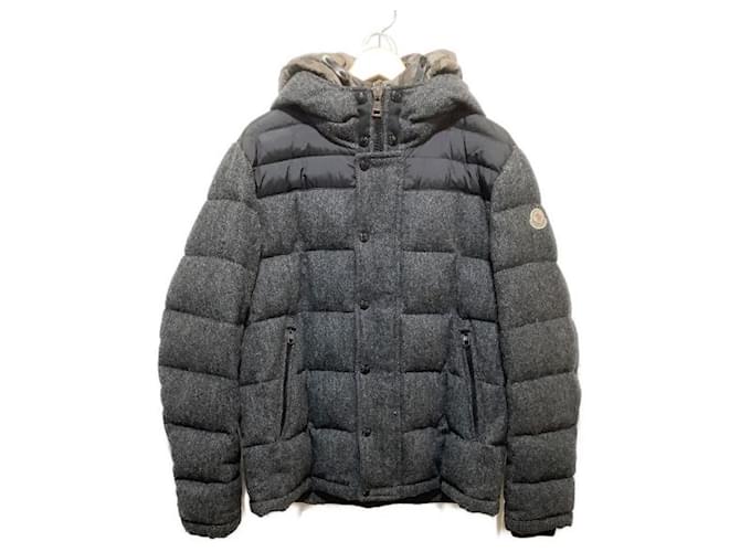 Moncler Men Coats Outerwear Grey Wool  ref.1114705
