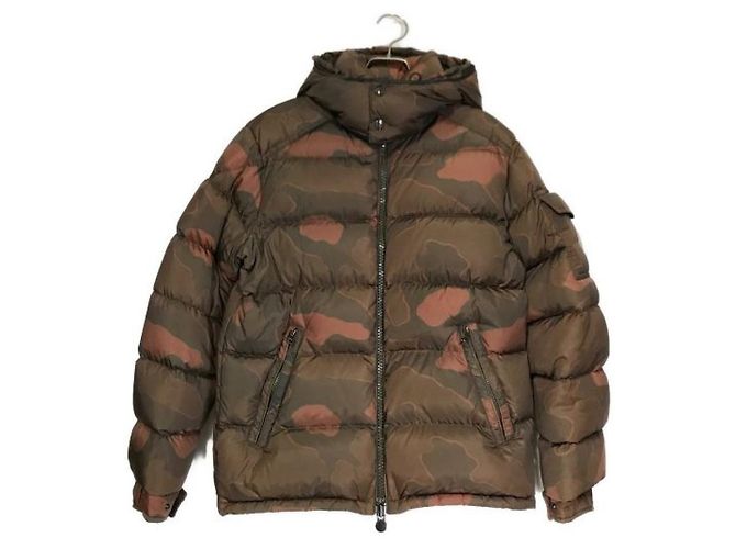 Moncler MAYA camouflage down jacket brown