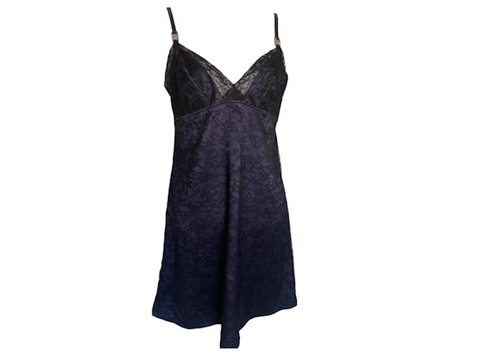 Dior Dresses Black Purple Polyamide  ref.1114833