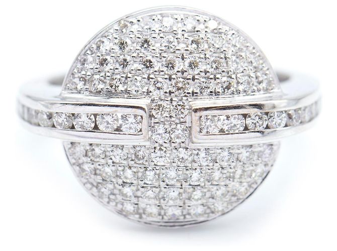 Autre Marque Weißgoldring mit Diamanten