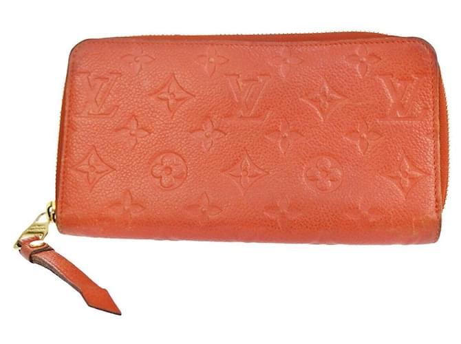 Das Portefeuille-Geheimnis von Louis Vuitton Orange Leder  ref.1114920