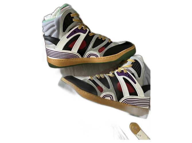 Baskets Gucci en cuir blanc