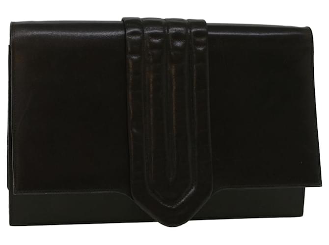Christian Dior Shoulder Bag Leather Brown Auth bs9547  ref.1115090