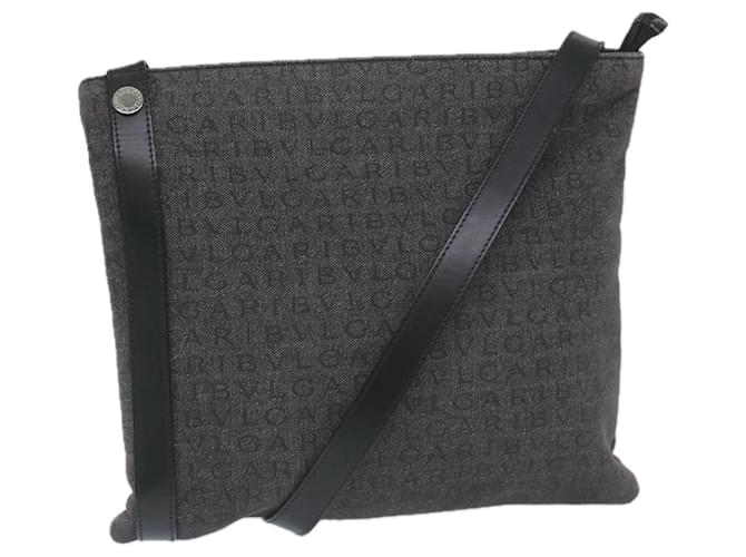 Bulgari BVLGARI Shoulder Bag Canvas Gray Auth ep2126 Grey Cloth  ref.1115120