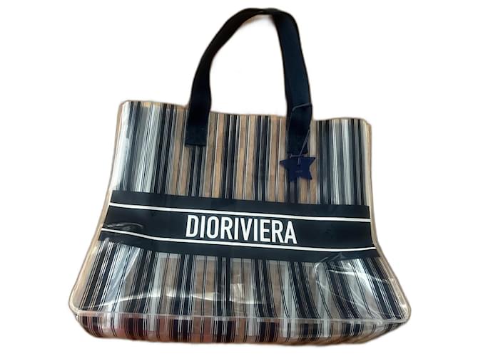 Dioriviera tote bag Navy blue Plastic  ref.1115202