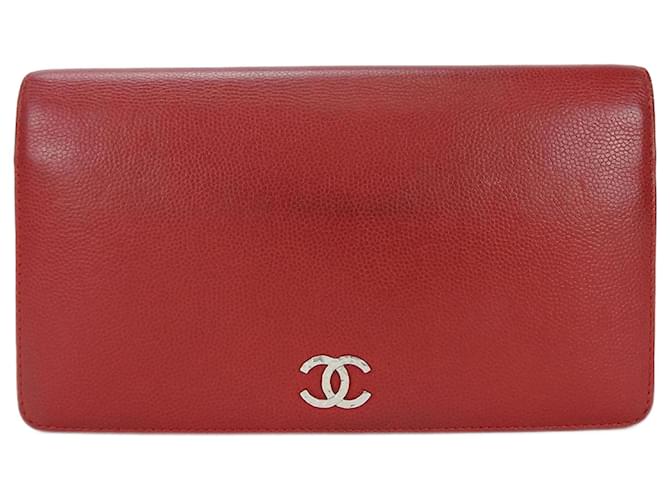 Chanel Red Leather  ref.1115251