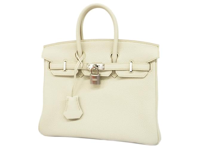 Hermès HERMES BIRKIN 25 White Leather  ref.1115270