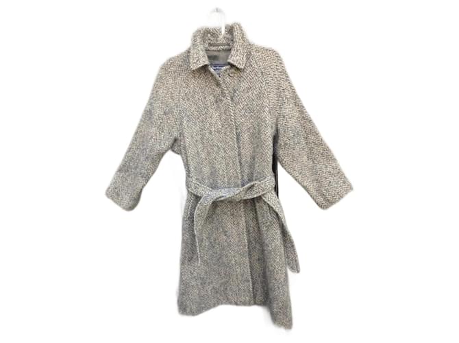 vintage Burberry coat size 36 /38 Grey Tweed  ref.1115275