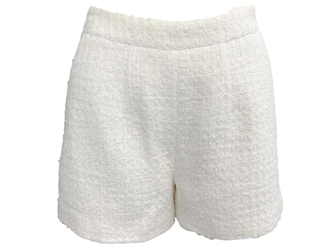 L'Agence White Tweed Ashton Shorts Polyester  ref.1115368