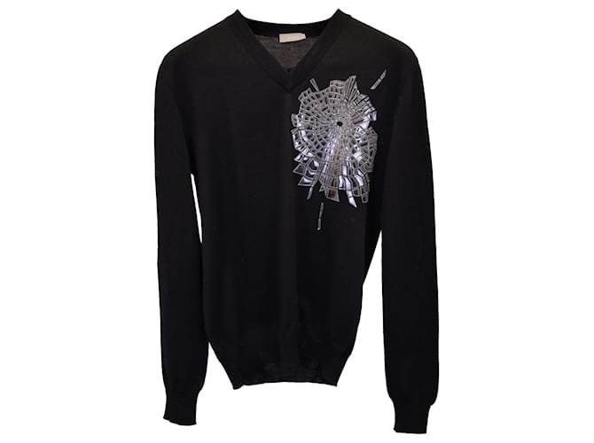 Dior ‘Broken Heart’ Shattered Glass Sweater in Black Wool  ref.1115416