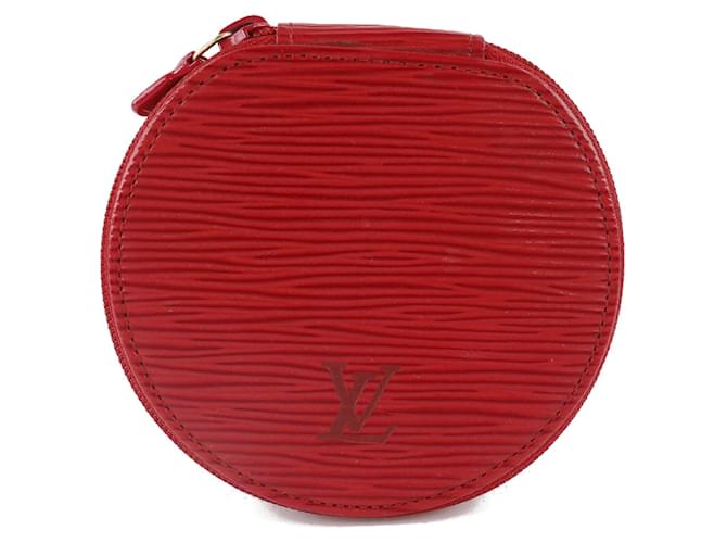 Louis Vuitton Epi Ecrin Bijoux 8 Boîte à bijoux M48227 Cuir Veau façon poulain Rouge  ref.1115427