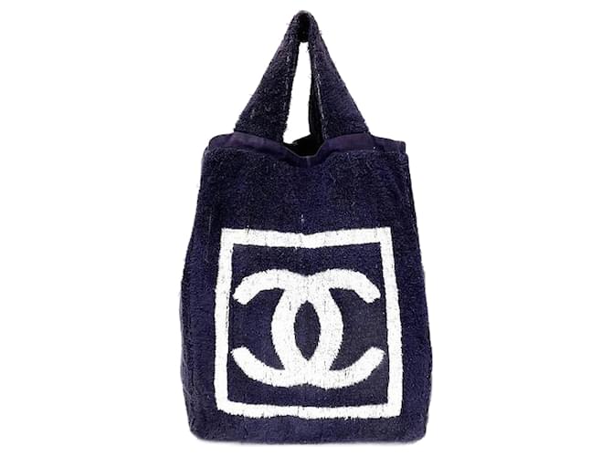 Chanel Cotton Beach Bag Purple  ref.1115444