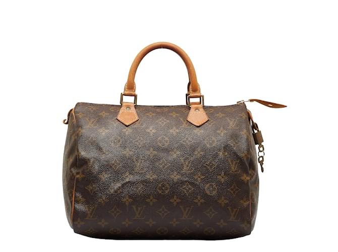 Louis Vuitton Monogram Speedy 30 M41526 Brown Cloth  ref.1115465