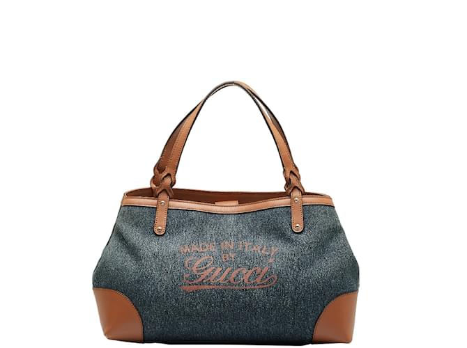 Gucci Craft Denim Tote Bag 348715 Blue  ref.1115470