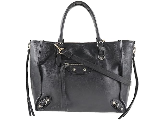Balenciaga Mini Papier Handbag 305572 Black Leather  ref.1115518