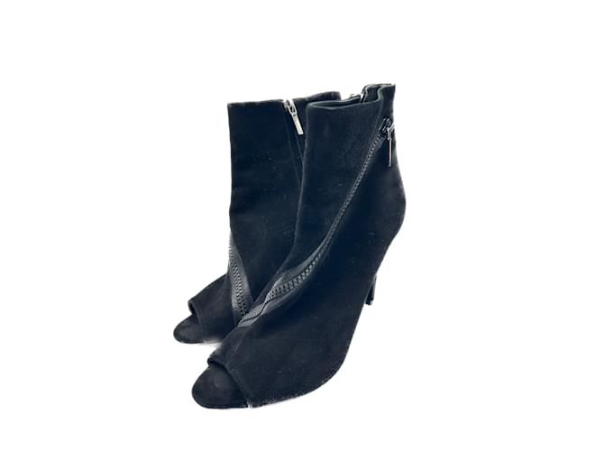 DIOR  Ankle boots T.eu 38 Suede Black  ref.1115536