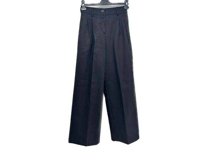 Autre Marque NON SIGNE / UNSIGNED  Trousers T.International S Cotton Black  ref.1115542