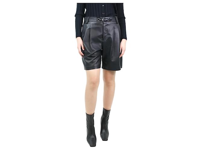 Red Valentino Black leather shorts - size IT 44  ref.1115569