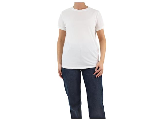 Tom Ford T-shirt blanc à manches courtes - taille UK 8 Coton  ref.1115578