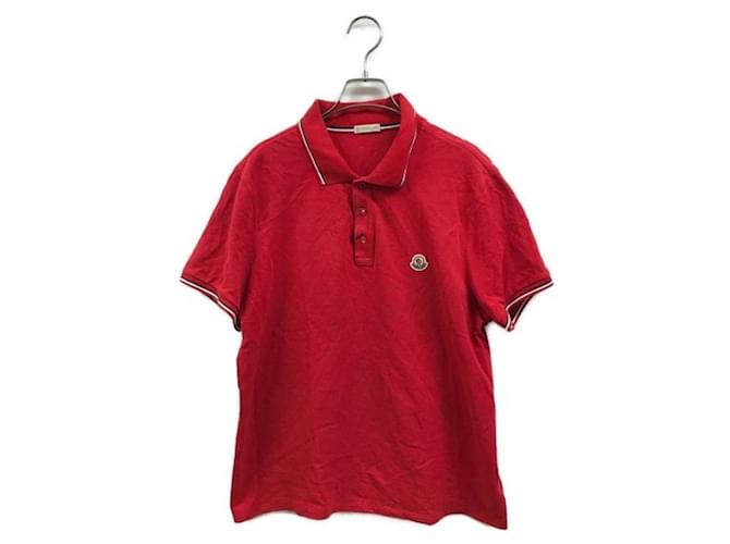 Moncler Polos Rot Baumwolle  ref.1115634