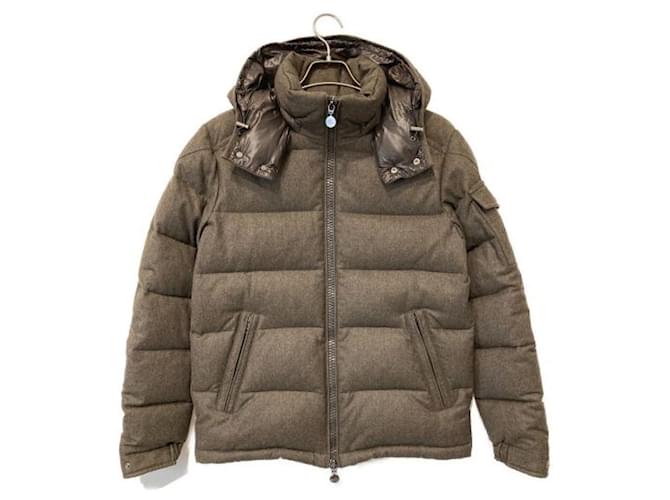Moncler Men Coats Outerwear Brown Wool  ref.1115635
