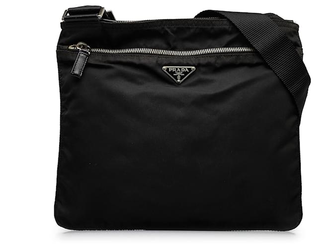 Prada Black Tessuto Crossbody Bag Nylon Cloth  ref.1115685