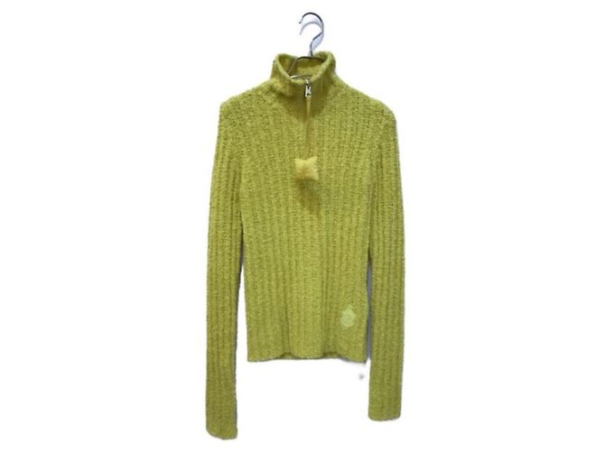 Moncler maglia a mezza zip gialla Giallo