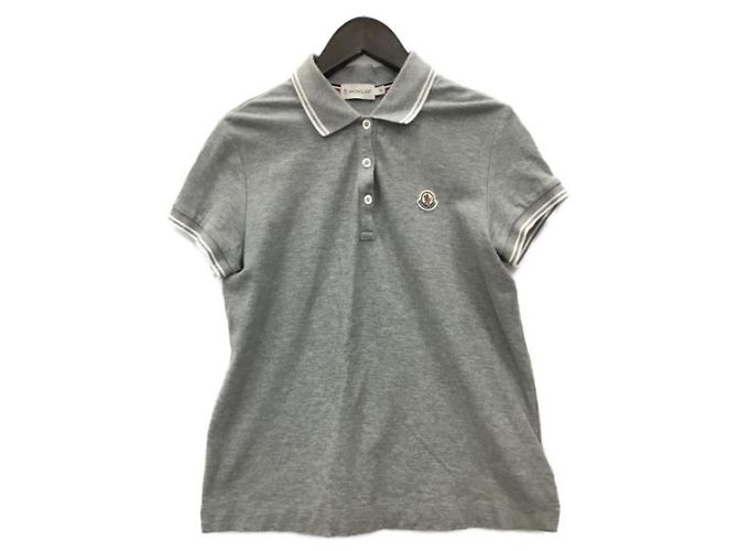 Moncler Polohemd aus Baumwolle Grau