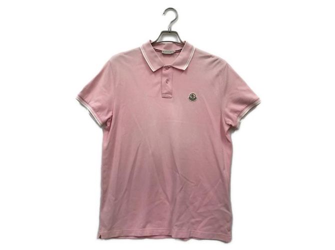 Polo Moncler Rosa in Cotone