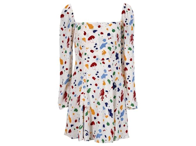 Reformation Kleid mit Splatter-Print aus mehrfarbiger Viskose Python drucken Zellulosefaser  ref.1116008