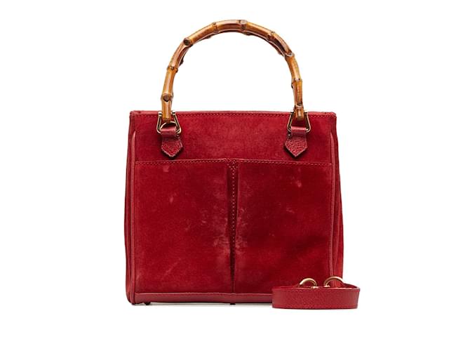 Gucci red suede on sale bag