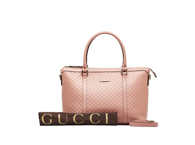 Handtasche aus Microguccissima-Leder 449656 Pink  ref.1116045